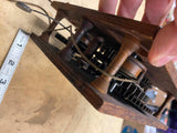 1830's antique Henry Terry wooden works shelf Vtg clock movement Parts Wood gear