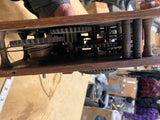 1830's antique Henry Terry wooden works shelf Vtg clock movement Parts Wood gear