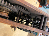 1830's antique Henry Terry wooden works shelf Vtg clock movement Parts Wood gear