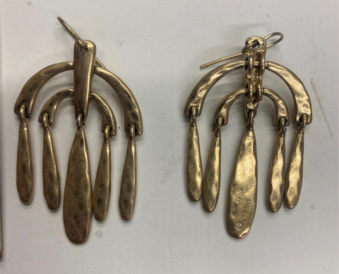 Vtg Hanging Chandelier Drop Earrings Classy Elegant Geometric Estate