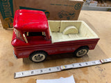 VTG 1960's STRUCTO TIN TOY CORVAIR RAMP SIDE TRUCK 195 RED Original Box!