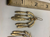 Vtg Hanging Chandelier Drop Earrings Classy Elegant Geometric Estate