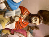 Vtg Empire Large Blow Mold Lot Piece Nativity Set Kings Jesus Manger Christmas!