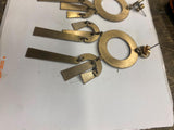 Vtg Hanging Arch Dangling Earrings half moon Native Sol Geometric Estate