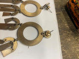 Vtg Hanging Arch Dangling Earrings half moon Native Sol Geometric Estate