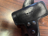 Vintage Don Hume Black Leather Basket Weave Shooting Holster H738 No. 26-5"