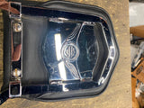 OEM Sissybar Backrest Harley Sportster Dyna FXR 1982-2003 Pad Upright Emblem!