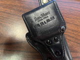 Vintage Don Hume Black Leather Shooting Holster Model H738 SH L No. 5M