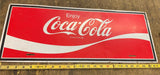 Vtg Metal Tin Advertising Sign Coke Coca Cola Heavy Steel 24x10 Soda collector!