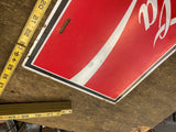 Vtg Metal Tin Advertising Sign Coke Coca Cola Heavy Steel 24x10 Soda collector!