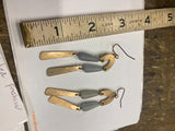 Vtg Hook Chandelier Geometric Earrings Beads Hanging Dinner Ware Dress