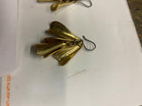 Vtg Tone Bell Flower Earrings Hanging Dinner Ware Dress Petal Drop Classy