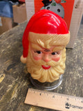 Vtg Rare Wind UP music Box Santa Claus Hard Plastic Christmas Decor 70's Head!
