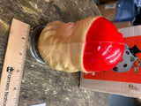 Vtg Rare Wind UP music Box Santa Claus Hard Plastic Christmas Decor 70's Head!