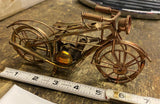 decorative metal motorcycle sculpture. Harley indian Vtg Wire Art Sculpture Coll