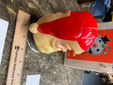 Vtg Rare Wind UP music Box Santa Claus Hard Plastic Christmas Decor 70's Head!