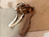 Vintage Made In USA Hunter 38-59 56 1/2" Hand Carved Brown Leather Holster LH