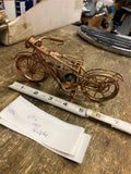 decorative metal motorcycle sculpture. Harley indian Vtg Wire Art Sculpture Coll