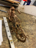 decorative metal motorcycle sculpture. Harley indian Vtg Wire Art Sculpture Coll