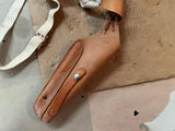Vintage Made In USA Hunter 38-59 56 1/2" Hand Carved Brown Leather Holster LH