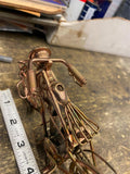 decorative metal motorcycle sculpture. Harley indian Vtg Wire Art Sculpture Coll