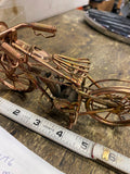 decorative metal motorcycle sculpture. Harley indian Vtg Wire Art Sculpture Coll