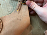 Vintage Made In USA Hunter 38-59 56 1/2" Hand Carved Brown Leather Holster LH