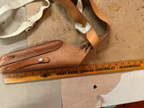 Vintage Made In USA Hunter 38-59 56 1/2" Hand Carved Brown Leather Holster LH