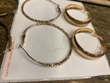 Vtg Lot Loop Earrings Circle  Dress Classy Estate Find  Gold Fancy