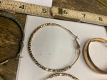 Vtg Lot Loop Earrings Circle  Dress Classy Estate Find  Gold Fancy