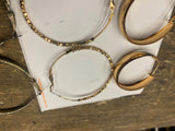 Vtg Lot Loop Earrings Circle  Dress Classy Estate Find  Gold Fancy