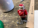 Vtg Manoil Barclay Metal Lead Skiing Santa Claus 30's Antique Christmas Decor!