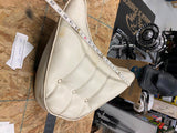 Factory Seat pad Shovelhead Panhead Buddy Seat Grab Rail FLH Glide White Vtg Acc