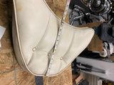 Factory Seat pad Shovelhead Panhead Buddy Seat Grab Rail FLH Glide White Vtg Acc