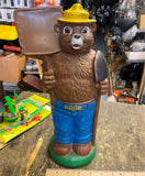 Vtg Smokey the Bear Piggy Coin Bank 70's plastic 14" Collectible Toy Decor Adver