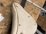 Factory Seat pad Shovelhead Panhead Buddy Seat Grab Rail FLH Glide White Vtg Acc