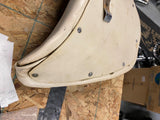 Factory Seat pad Shovelhead Panhead Buddy Seat Grab Rail FLH Glide White Vtg Acc