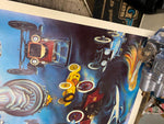 1886-1986 100 Years Automobile Signed Poster 200/1000 J van Wyk ARtist Tbird GTO