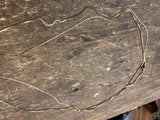 2 Vtg Lot Double look Long Drop Necklaces Dress Classy Drop Bar Gold Teardrops