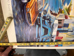 1886-1986 100 Years Automobile Signed Poster 200/1000 J van Wyk ARtist Tbird GTO