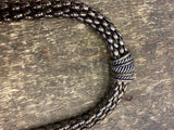 Magnetic Necklace Choker large Chunky Bead Woven Bronzish luster Dress Classy