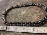 Magnetic Necklace Choker large Chunky Bead Woven Bronzish luster Dress Classy