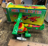 Vtg Wind up toy  Mini Helicopter Korea KIDS Toy Orig Box! Aero Mount Works!