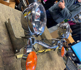 Passing Lamp Spotlight Bar Assy OEM Harley FLH Ultra glide LED Bulbs Touring Cla