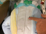 Vtg 35" Blow Mold Mr Mrs Easter Bunnie RAbbit Light up Yard Decor Empire Holiday