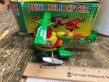 Vtg Wind up toy  Mini Helicopter Korea KIDS Toy Orig Box! Aero Mount Works!