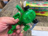 Vtg Wind up toy  Mini Helicopter Korea KIDS Toy Orig Box! Aero Mount Works!