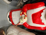 Vtg Blow Mold 40" Mrs Claus Don Featherstone Christmas Display Decor 31"