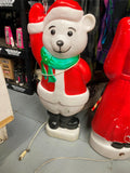 Vtg Blow Mold Santa Bear Don Featherstone Christmas Display Yard Decor 33"