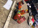 Vtg Mikuni Tin Litho soldiers Horse Original windup tin toy Japan 50's Rare!